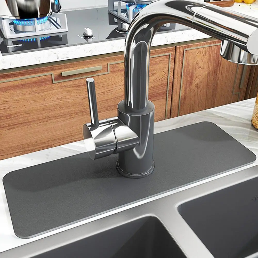 Solid Color Sink Faucet Mat Diatomite Absorbent Faucet