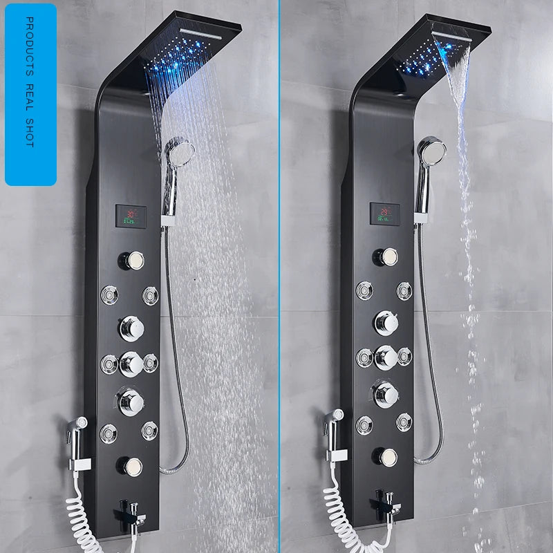 Bathroom Shower Panel Led Rainfall/Waterfall Shower Head