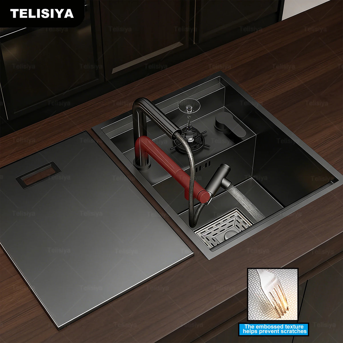 Stainless Steel Mini Hidden Sink Balcony Bar Apartment