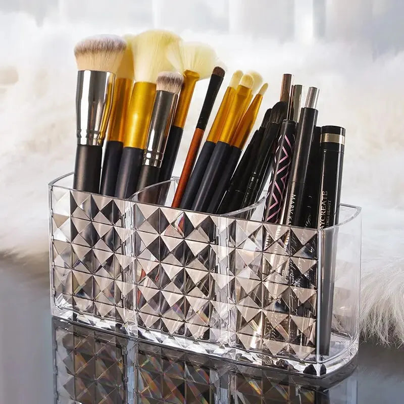 1pcs/2pcs Diamond Patterned Mirror Cabinet Storage Box Bathroom