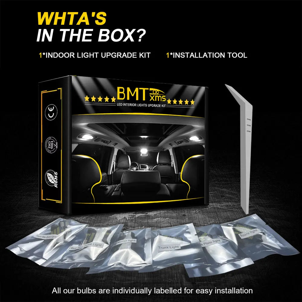 Bmtxms 11pcs Led Interior Light Number Plate Bulb