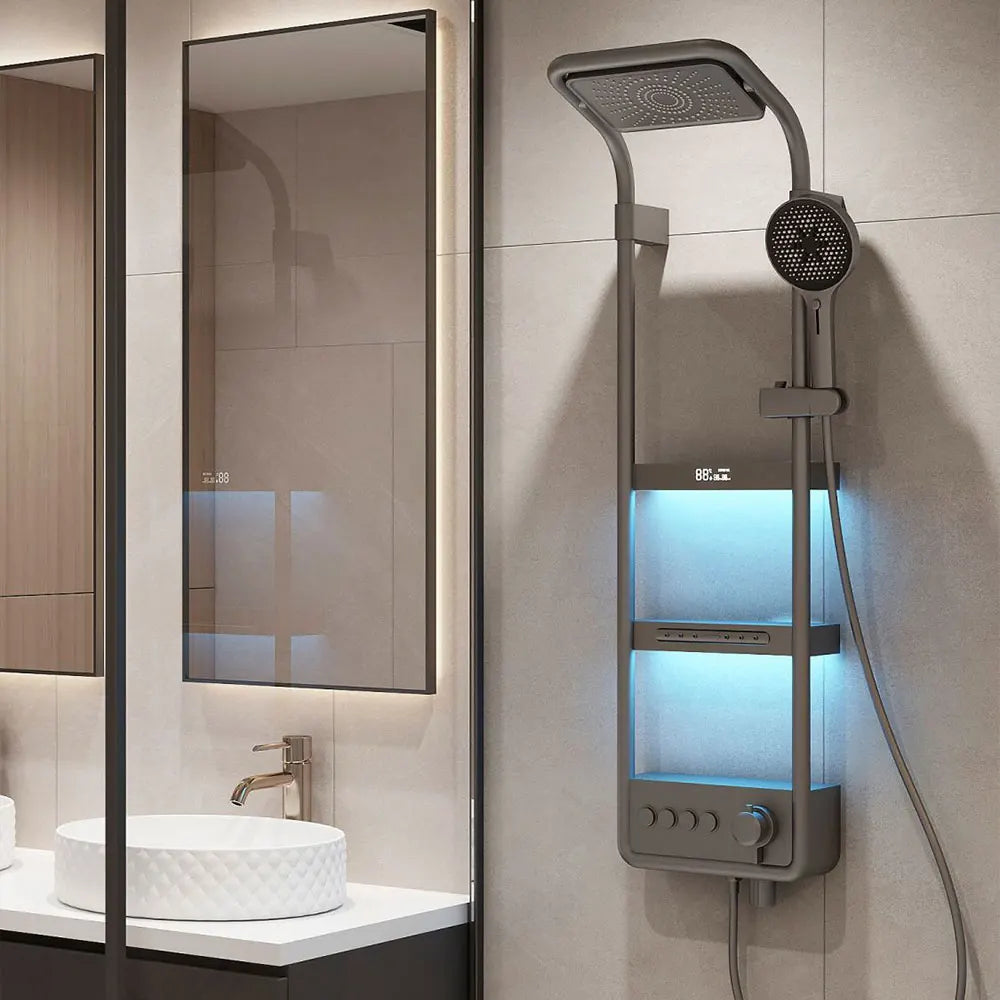 Modern High End Bathroom Shower Faucet Rainfall Waterfall