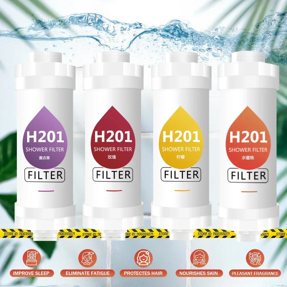 20pcs Scented Shower Head Filter Water Softener Removal