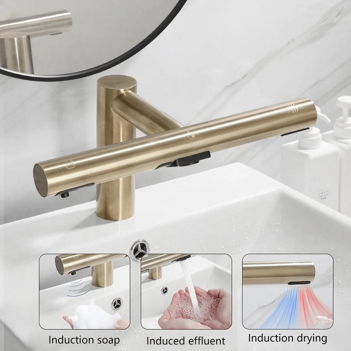 Kemaidi Bathroom Faucets In Design Automatic Soap Dispenser