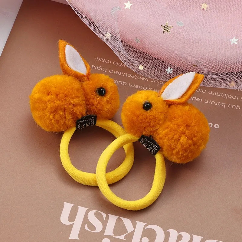 2-Pack Cute Hairball Rabbit Towel Ring Rabbit Hair