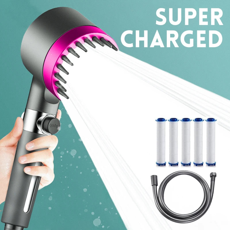 Filtered Handheld View Window Shower Head Bathroom Shower