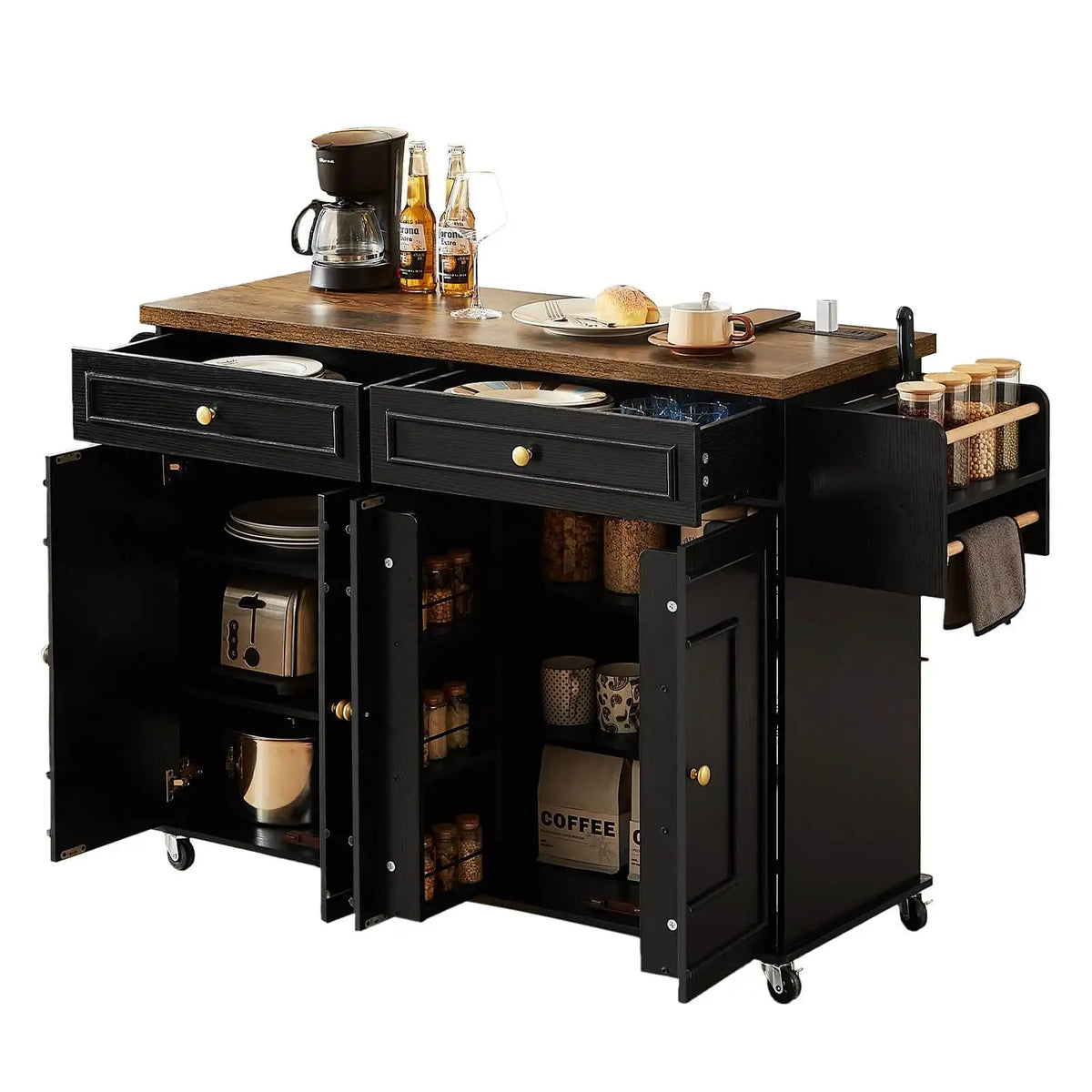 60 Mobile Islands Rolling Trolleys Island Table Drop