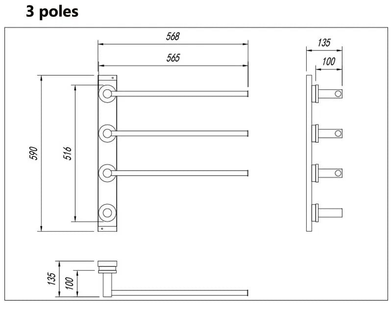 Intelligent Constant Temperature Electric Towel Rack 304
