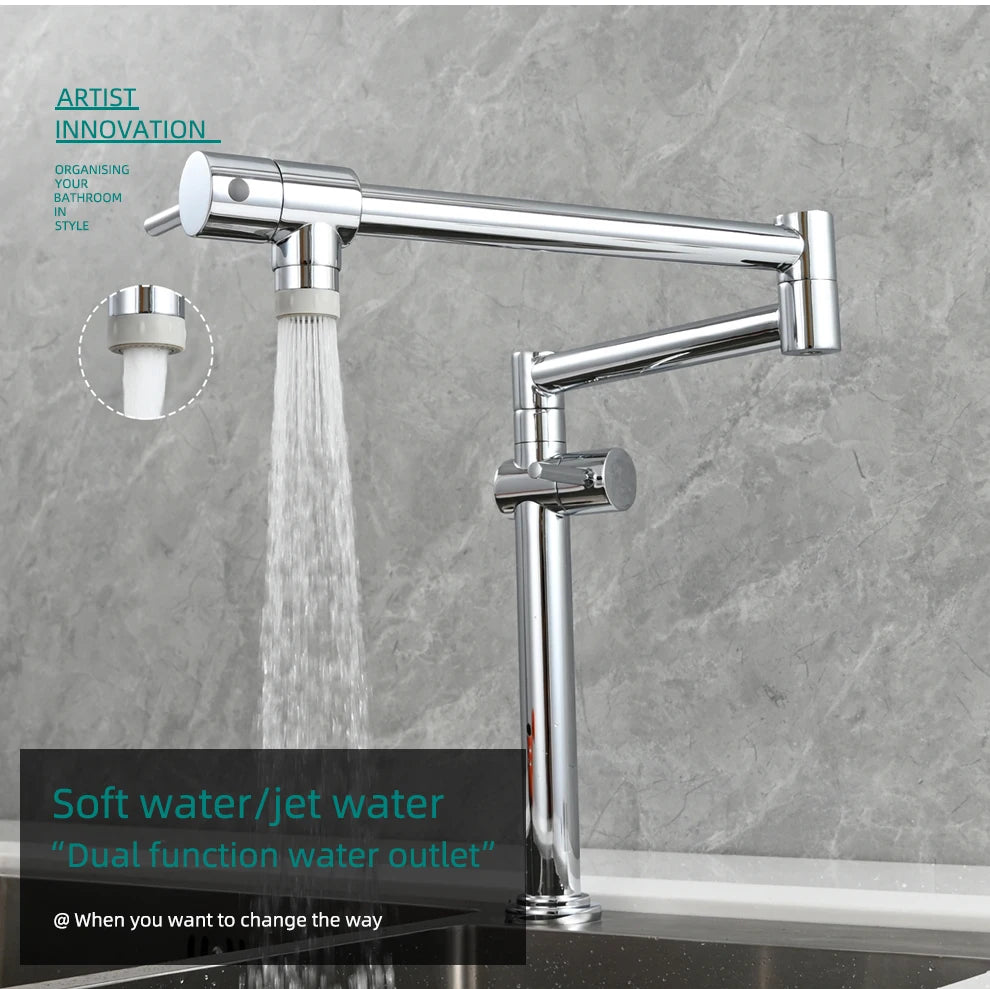 Ciencia Brass Pot Filler Faucet Wall Mount Sink