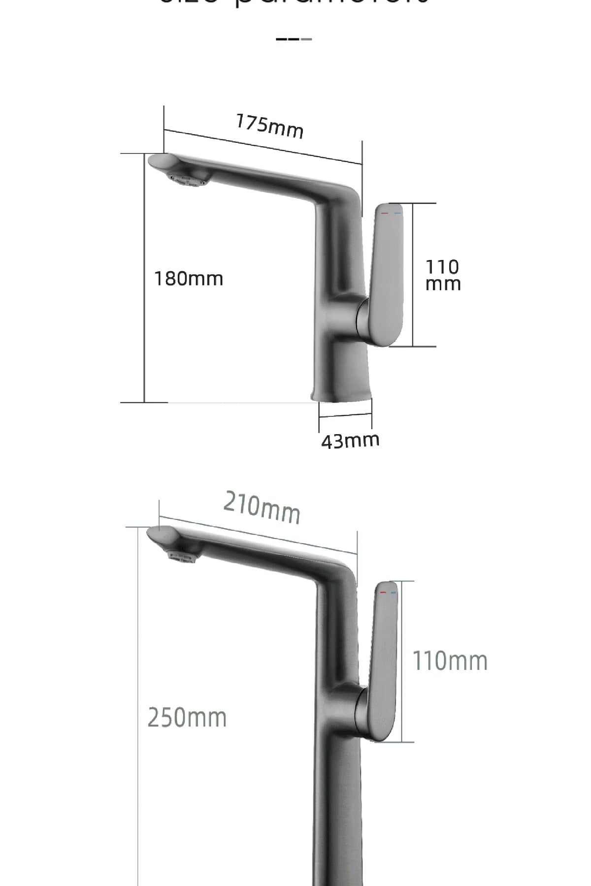 Aitana Luxury Chromium Brass Bathroom Faucet Simple Design