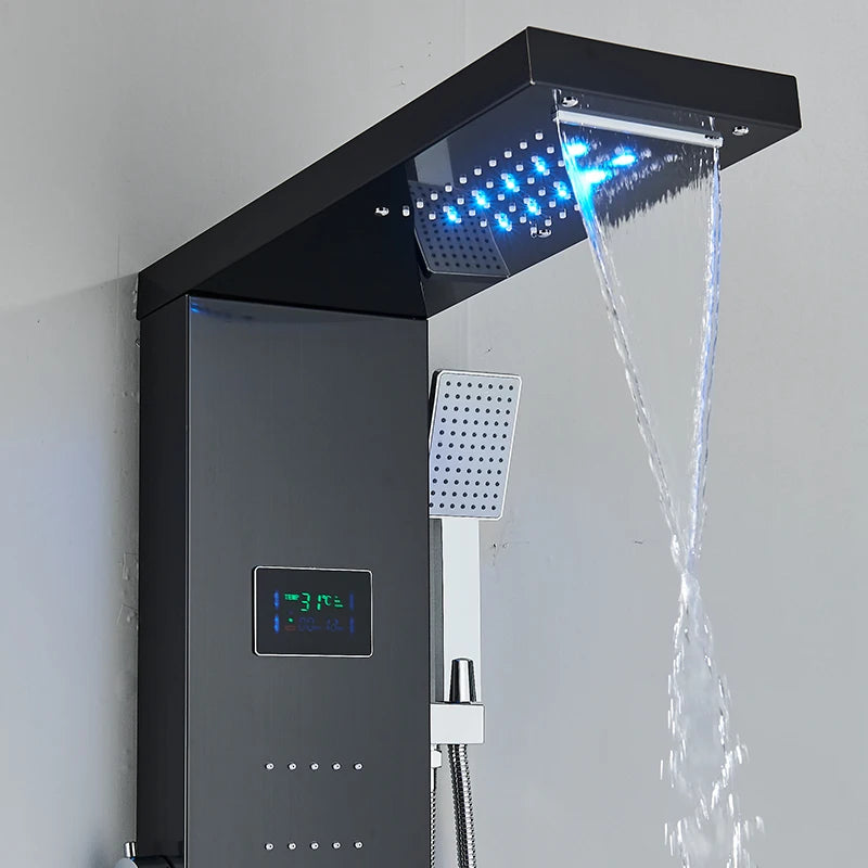 Bathroom Shower Panel Led Rainfall/Waterfall Shower Head