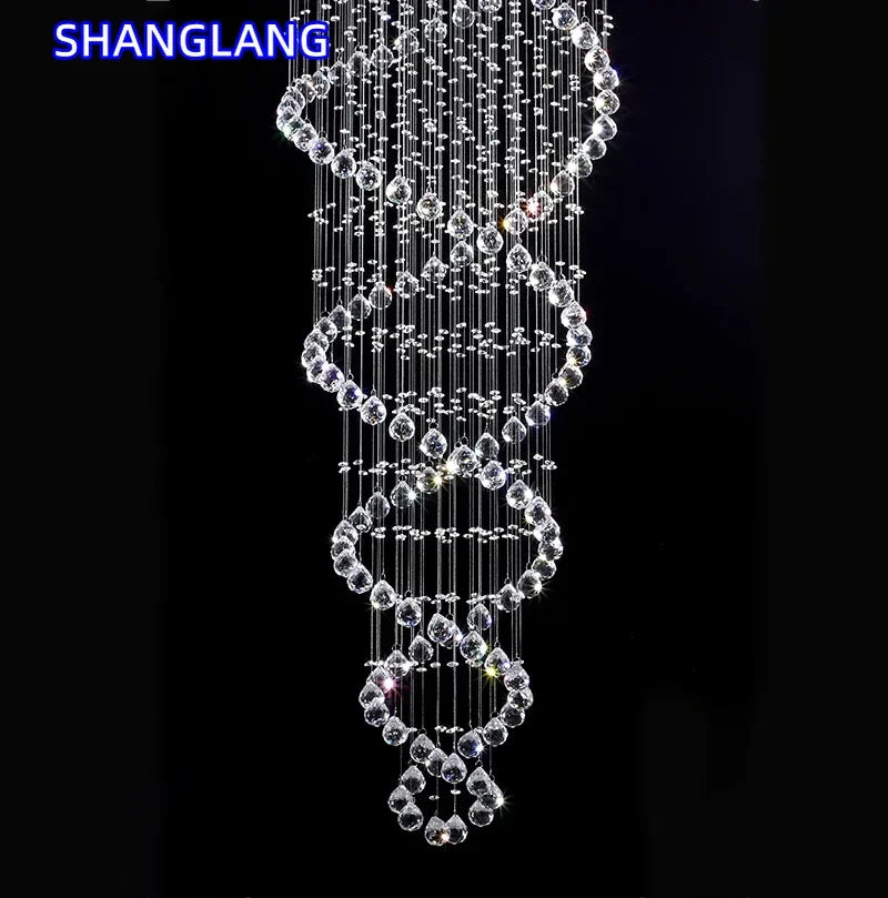 Modern Led Chandelier Fixture Luxury Hanging Lamp Staircase