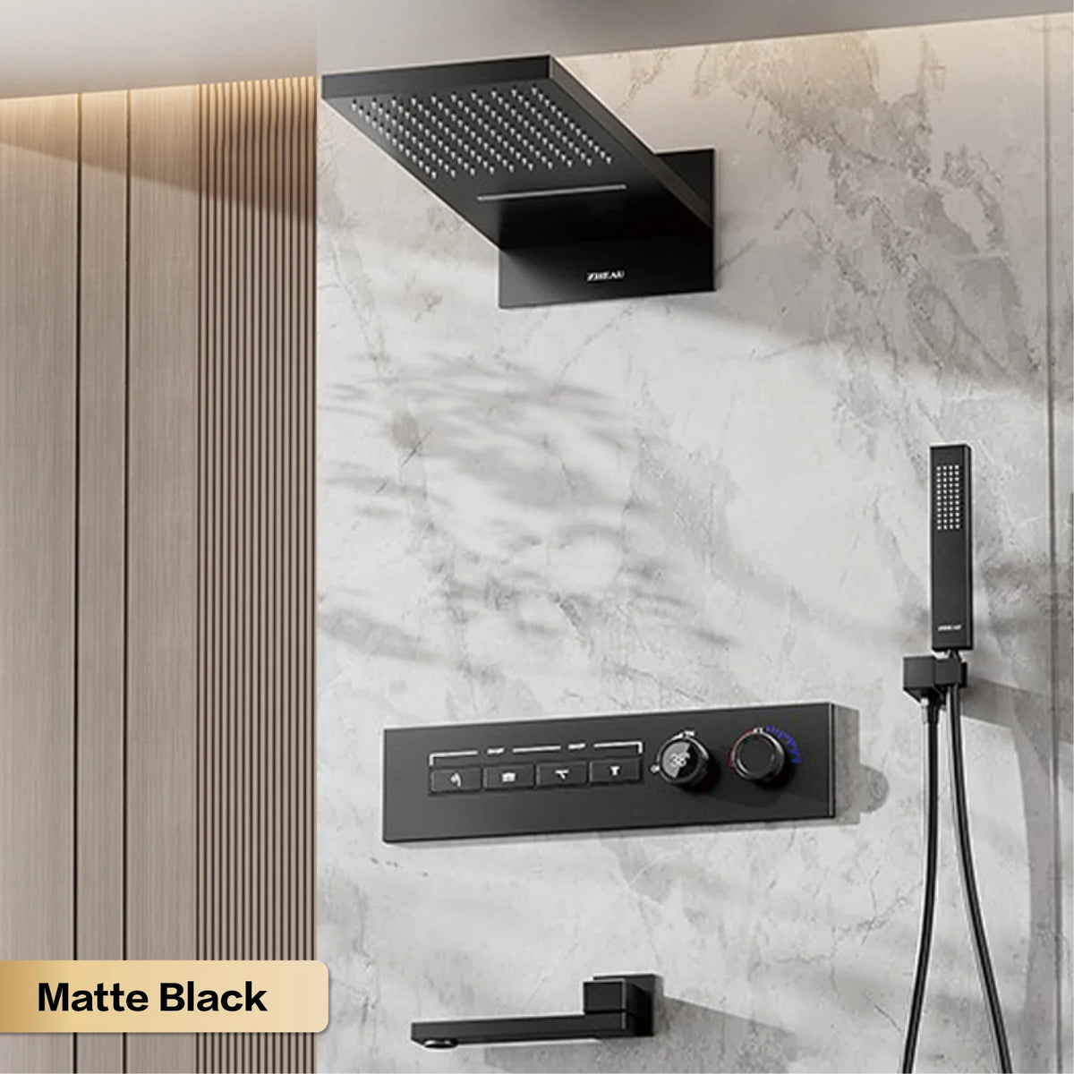 Modern Brushed Gold Brass Led Digital Ceiling Embedded
