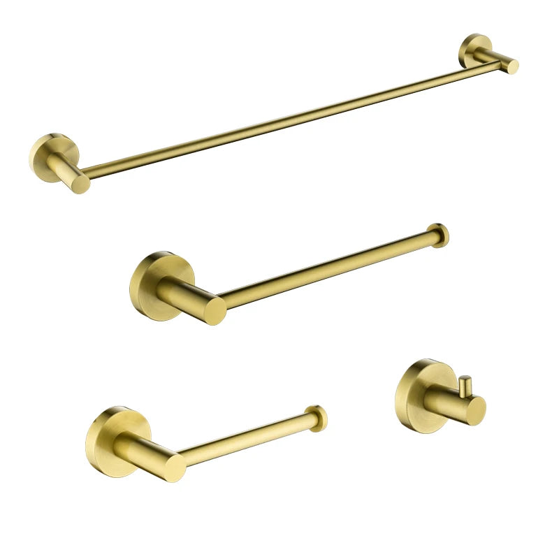 Bathroom Hardware Brushed Gold Toilet Brush Holder Robe