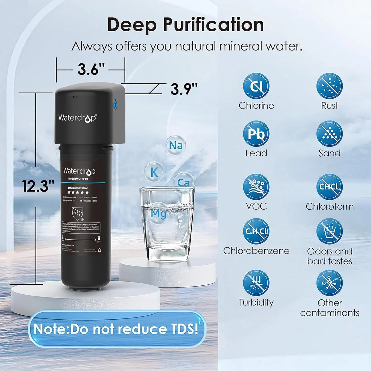 Waterdrop 10ua Under Sink Water Filter System Reduces