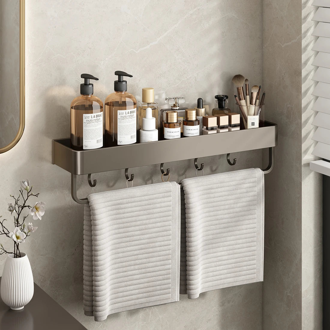 Bathroom Shower Shelf Shower Caddy Wall Floating Shelf