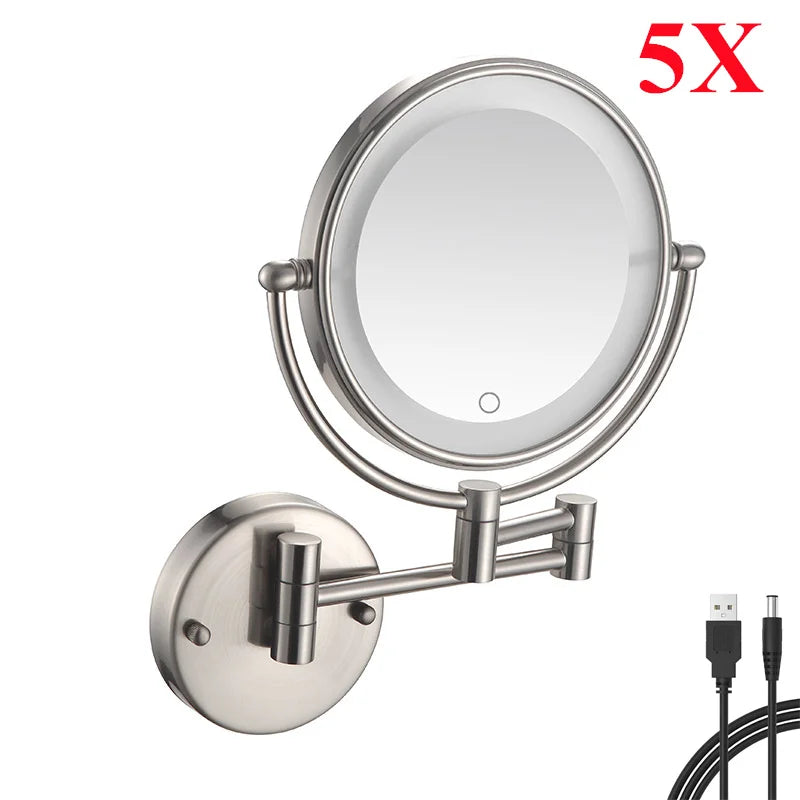 Brushed Gold Led Bathroom Mirrors Quality Brass 10x