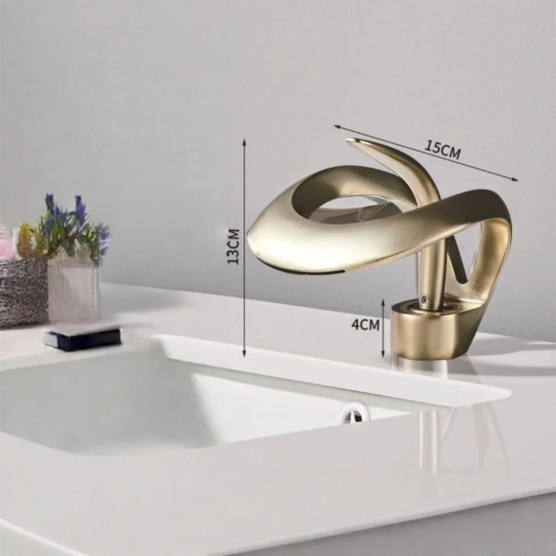 Brushed Gold Bathroom Faucet Brass Rose Gold Bathroom