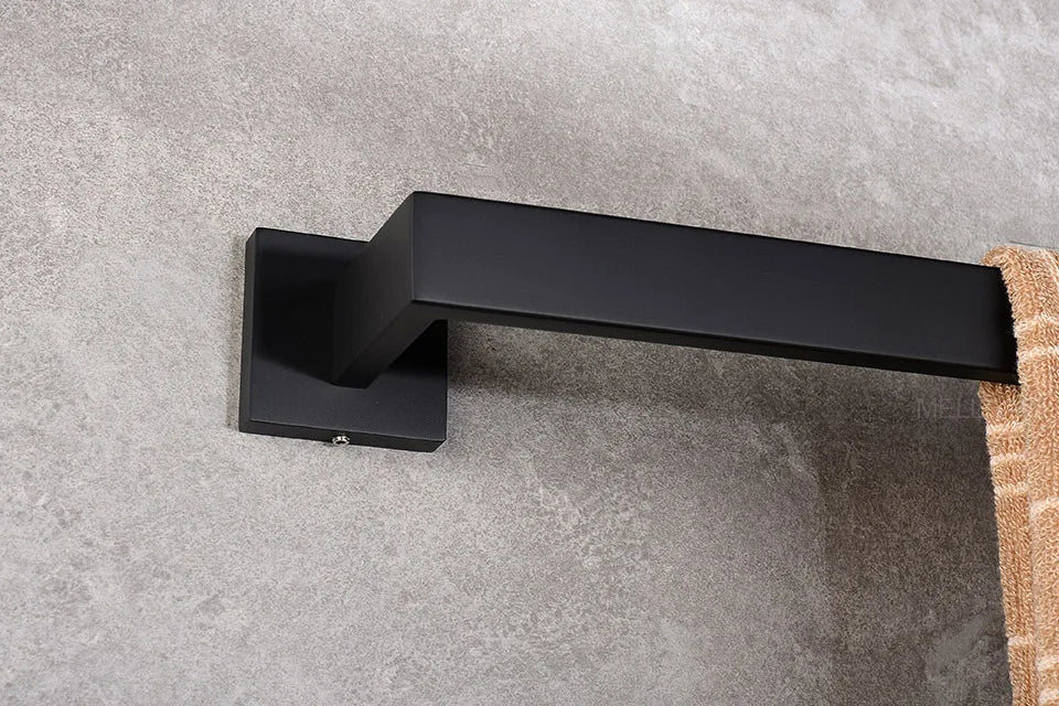 Matte Black Bathroom Hardware 304 Stainless Steel Towel