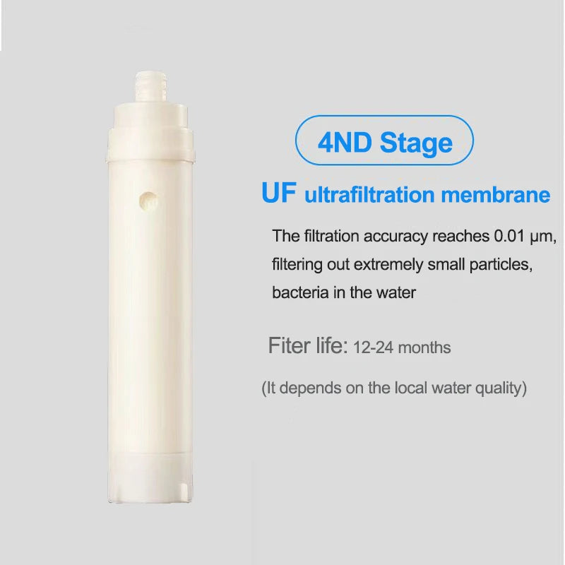 Eiree Stainless Steel 5-Stage Water Purifier Pressure Gauge