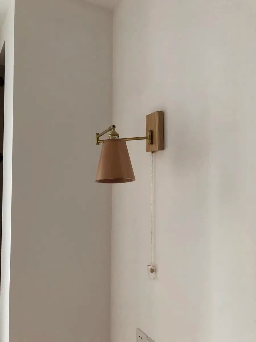 Iwhd Walnut Ash Wood Led Wall Lamp Sconce