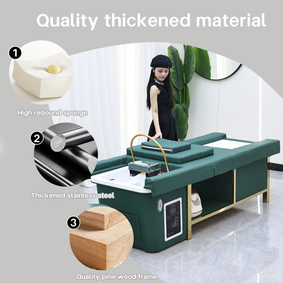 Modern Design Thai Massage Table Electric Shampoo Bed