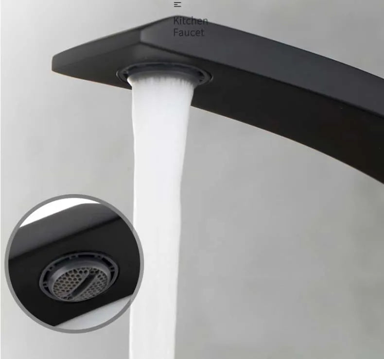 Basin Faucet Modern Bathroom Mixer Tap Black Gold
