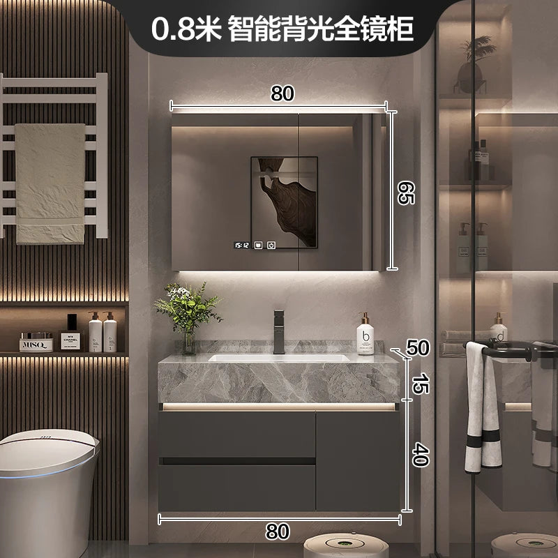Simple Luxury Bathroom Cabinets Washbasin Vintage Toilet Drawer