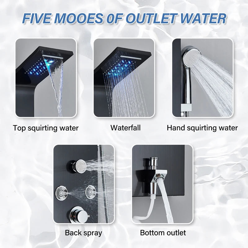 Led Bath Shower Faucet Digital Display Bath Shower