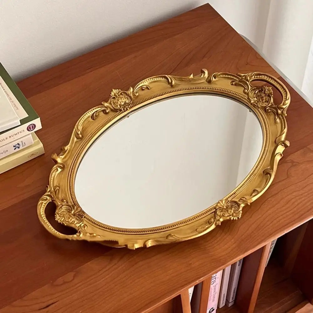 Oval Shape Decorative Wall Mirror Glass Material French