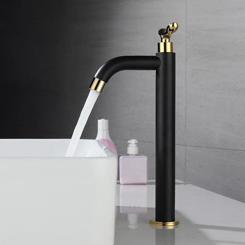 Black Gold Basin Sink Faucet Bath Faucets Cold