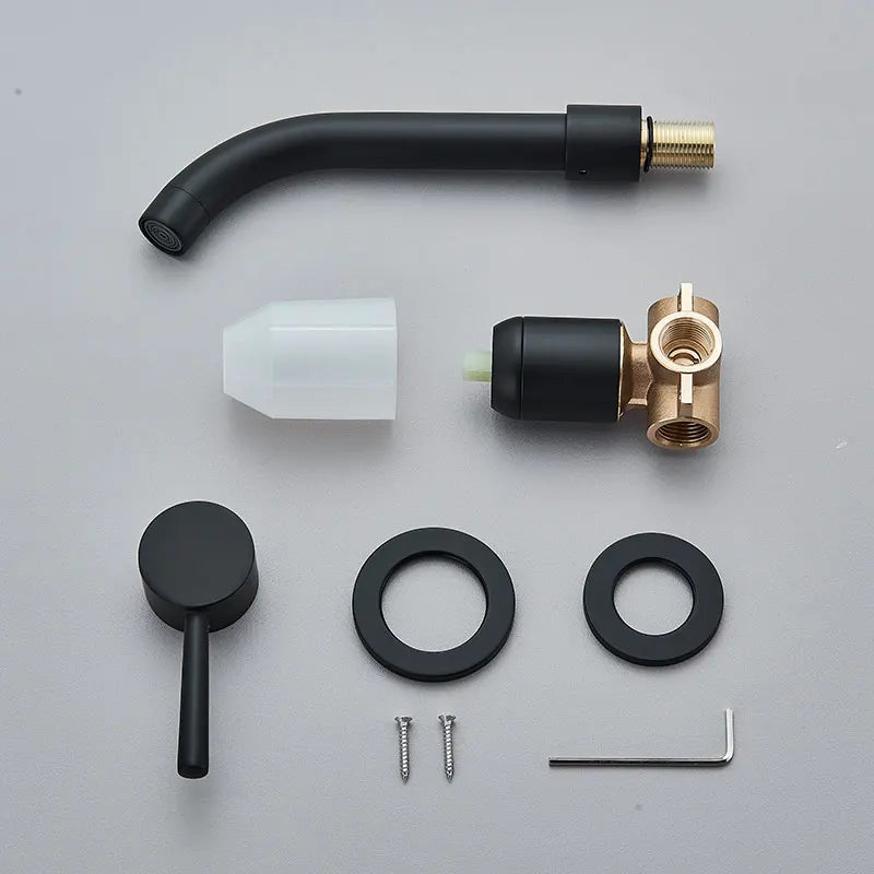 Wall Mount Bathroom Basin Faucet Embedded Split Cold