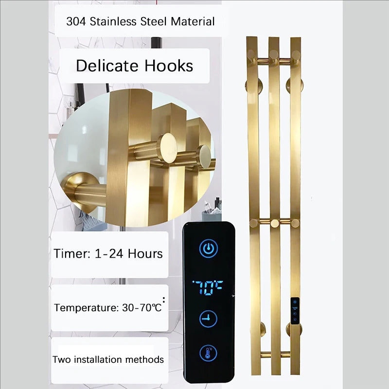 Oxg Wall Mounted Electric Heated Towel Rack Bathroom