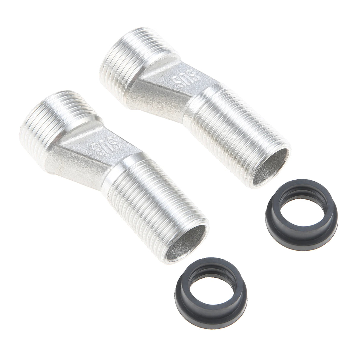 2pcs Adjustable Bathroom Shower Faucet Adapter Brass&Stainless