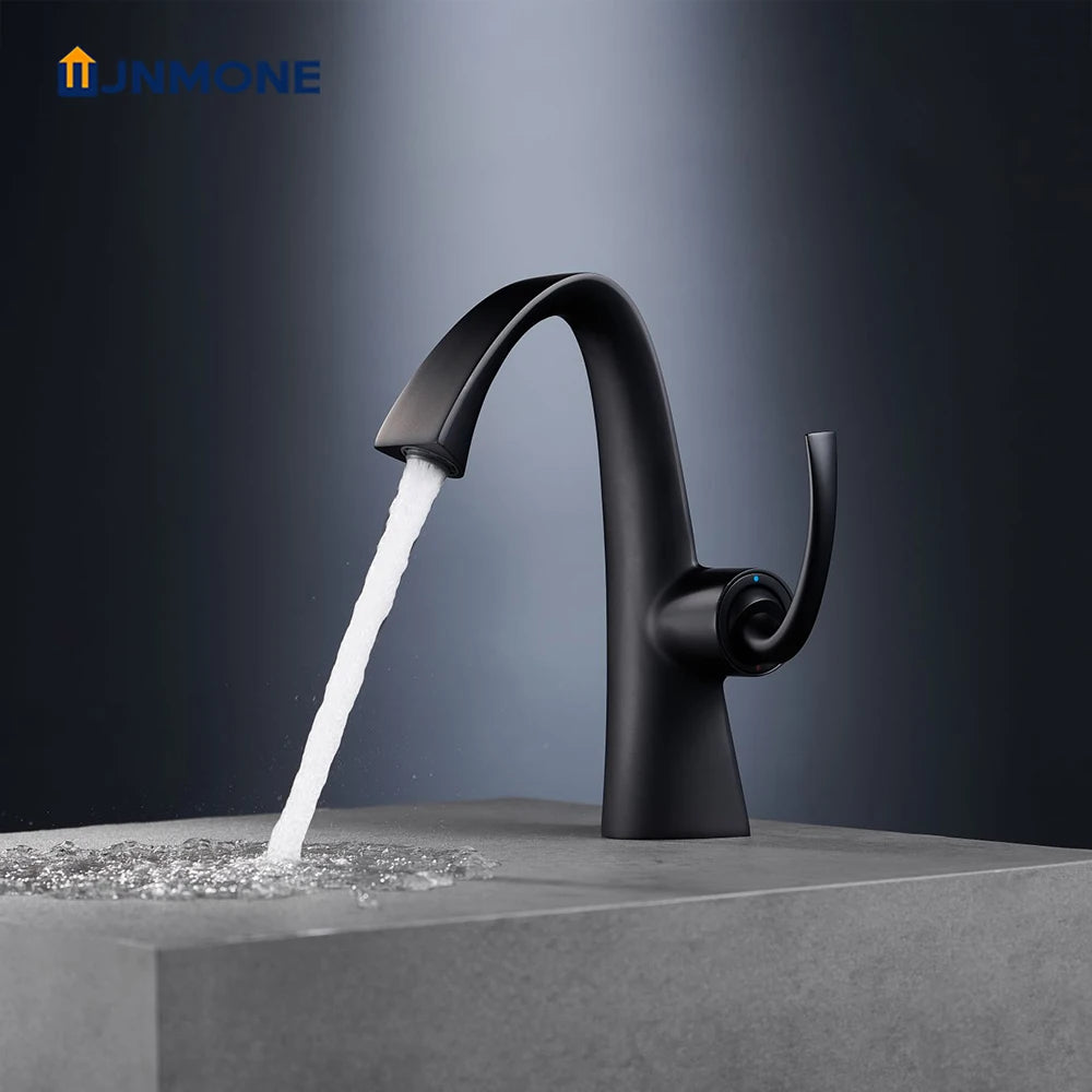 Modern Design Bathroom Sink Faucet Lever Hole Cold