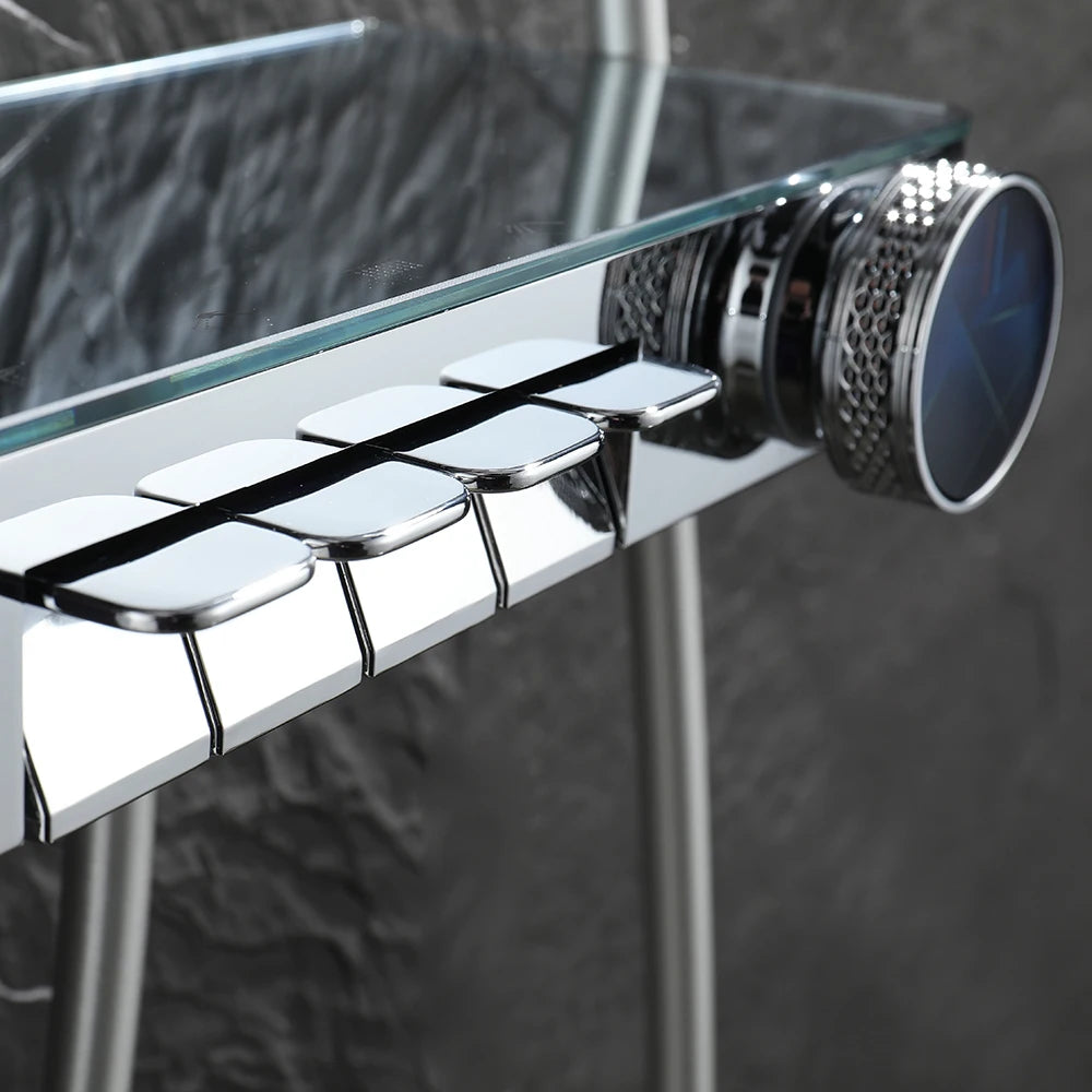 Chrome Piano Digital Bathroom Shower Cold Digital Bathroom