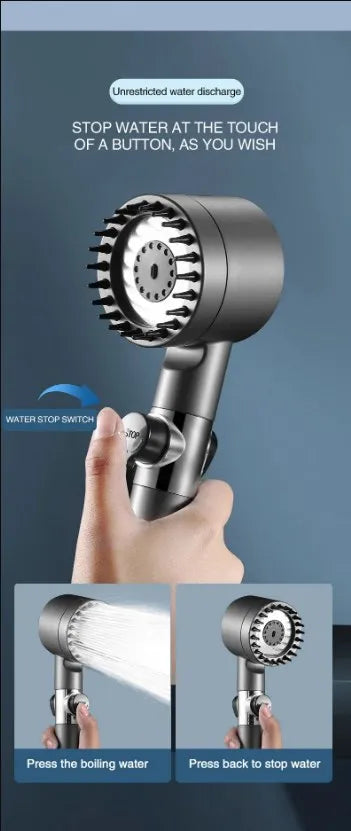 High Pressurized Filter Shower Head 3-Mode Adjustable Spray