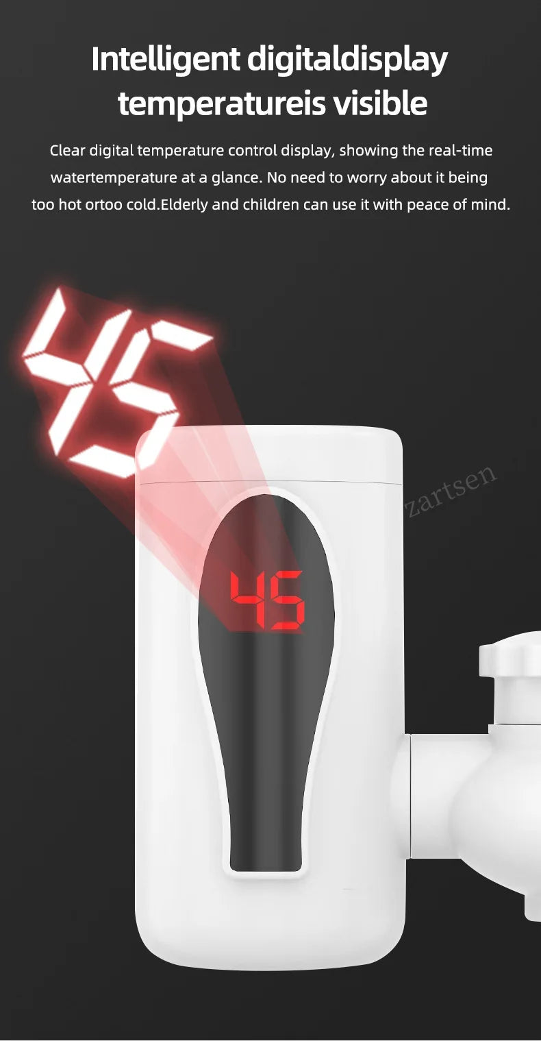 3000w Instant Electric Water Heater Rapid Heating Bathroom