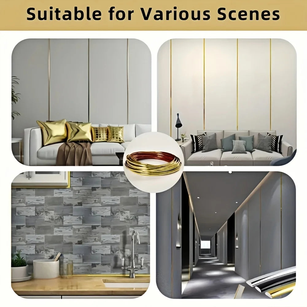 1pc 3meters Self Adhesive Peel Stick Metallic Mirror