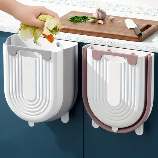 S/L Folding Hanging Trash Can Bathroom Cabinet Wall