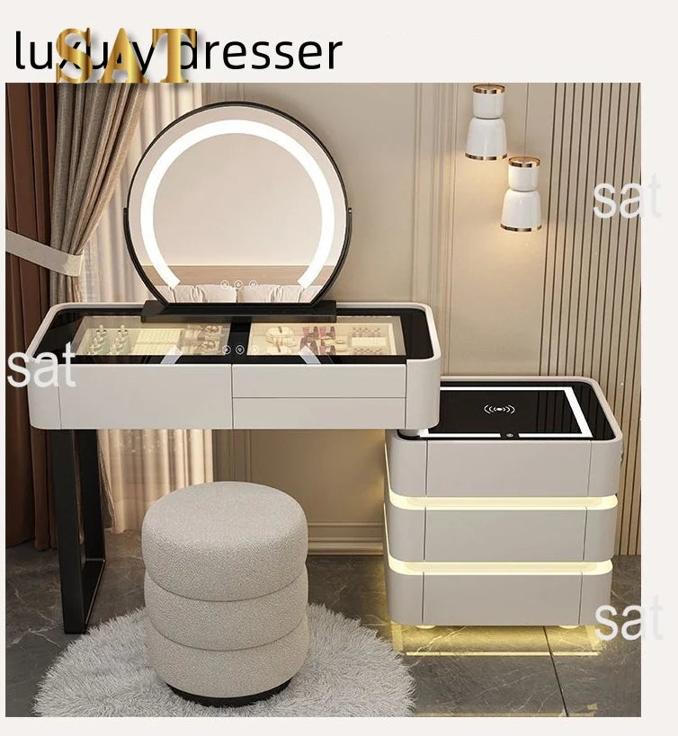 Modern Lighted Adjustable Extendable Bedroom Vanity Makeup