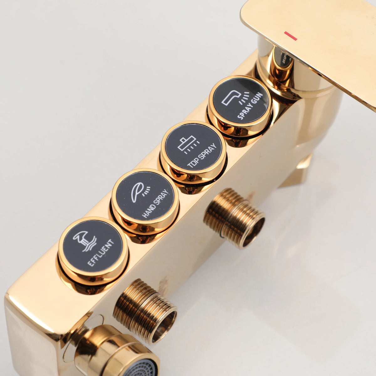 Zappo White Gold Digital Shower Brass Bathroom Fixture