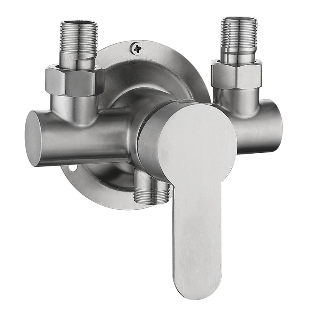 Stainless Steel Shower Faucet Cold Water Mixer G1/2