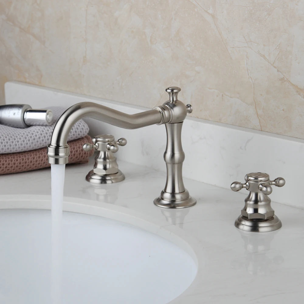 Kemaidi Antique Brass Bathroom Faucets Inch Brass Widespread