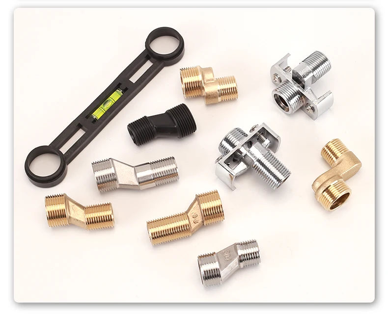 2pcs Brass Shower Faucet Shower Thickened Variable Diameter