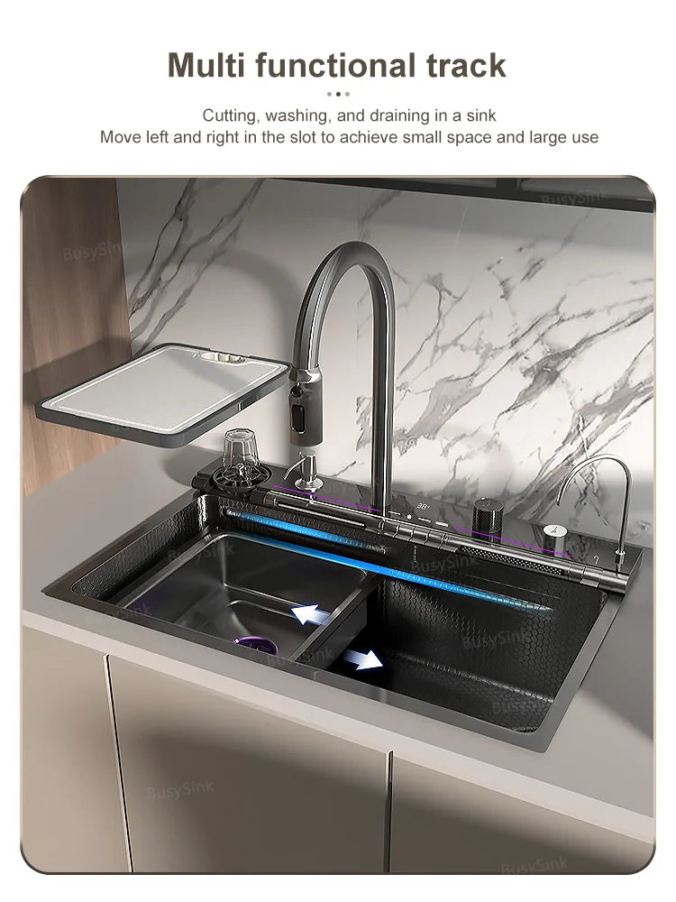 Waterfall Wash Vegetables Basin Stainless Steel Large Slot