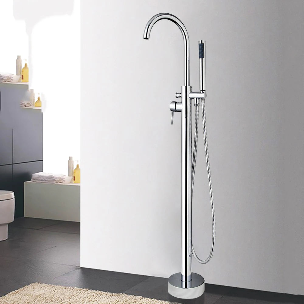 Zappo Standing Tub Shower Faucet Floor Mount Shower