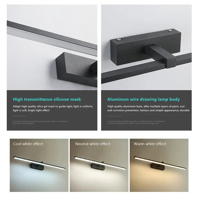 Modern Led Wall Light Bathroom Hardwares Wall Lamp