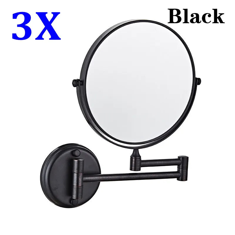 Magnifying Bathroom Mirror Hunnise Quality Brass Gold Hotel