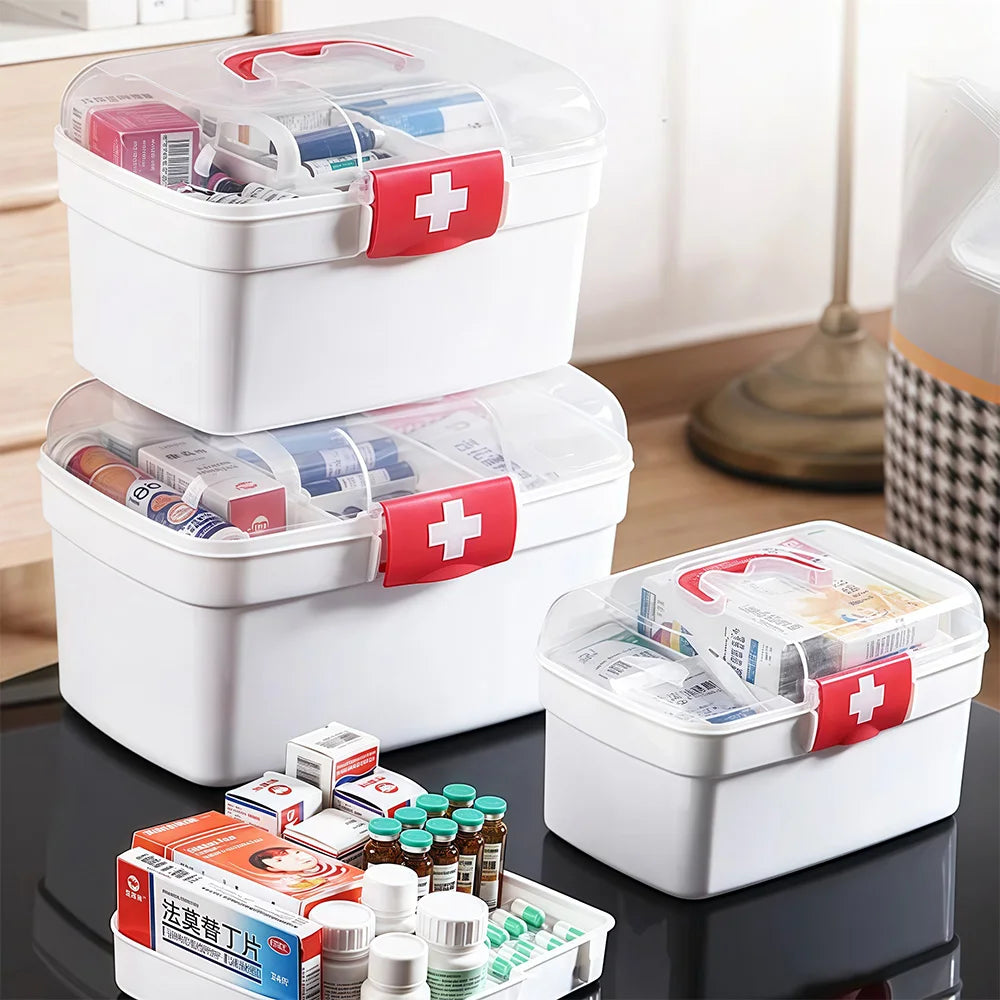 1pcs 2-Tier Medicine Organizer - Medicine Cabinet Handle